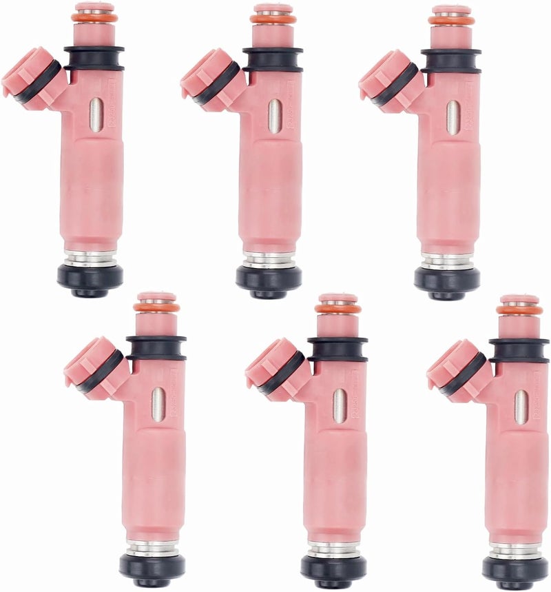 ADERI Fuel Injectors Compatible with Toyota Camry 2002-2006, for Lexus ES300 2002-2003, ES330 2004-2006, RX330 2004-2006, V6 3.0L 3.3L, FJ644, 232090A020 2320920030, Set of 6, 12 Holes - Image 1